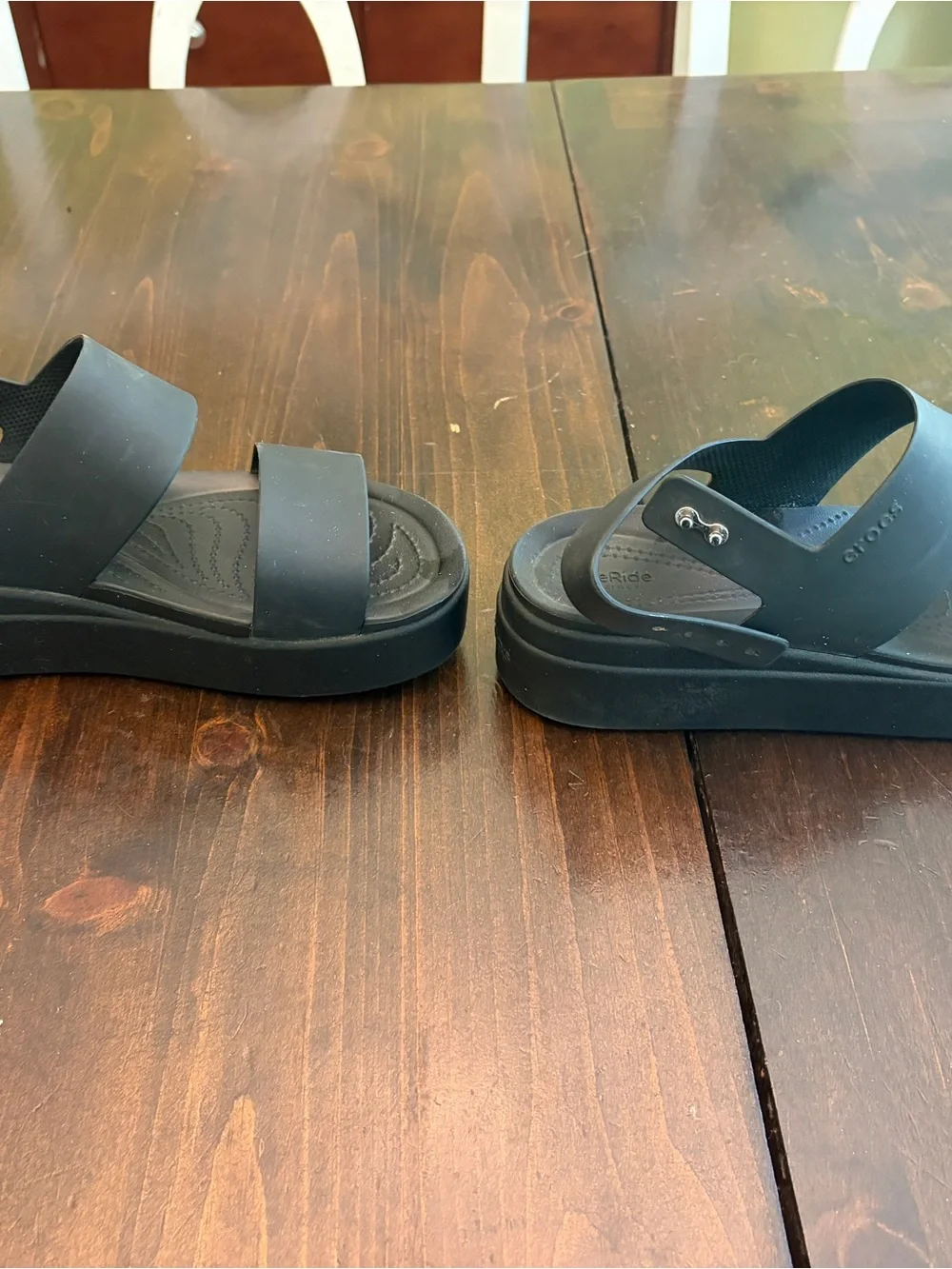 Crocs Black Platform Sandals